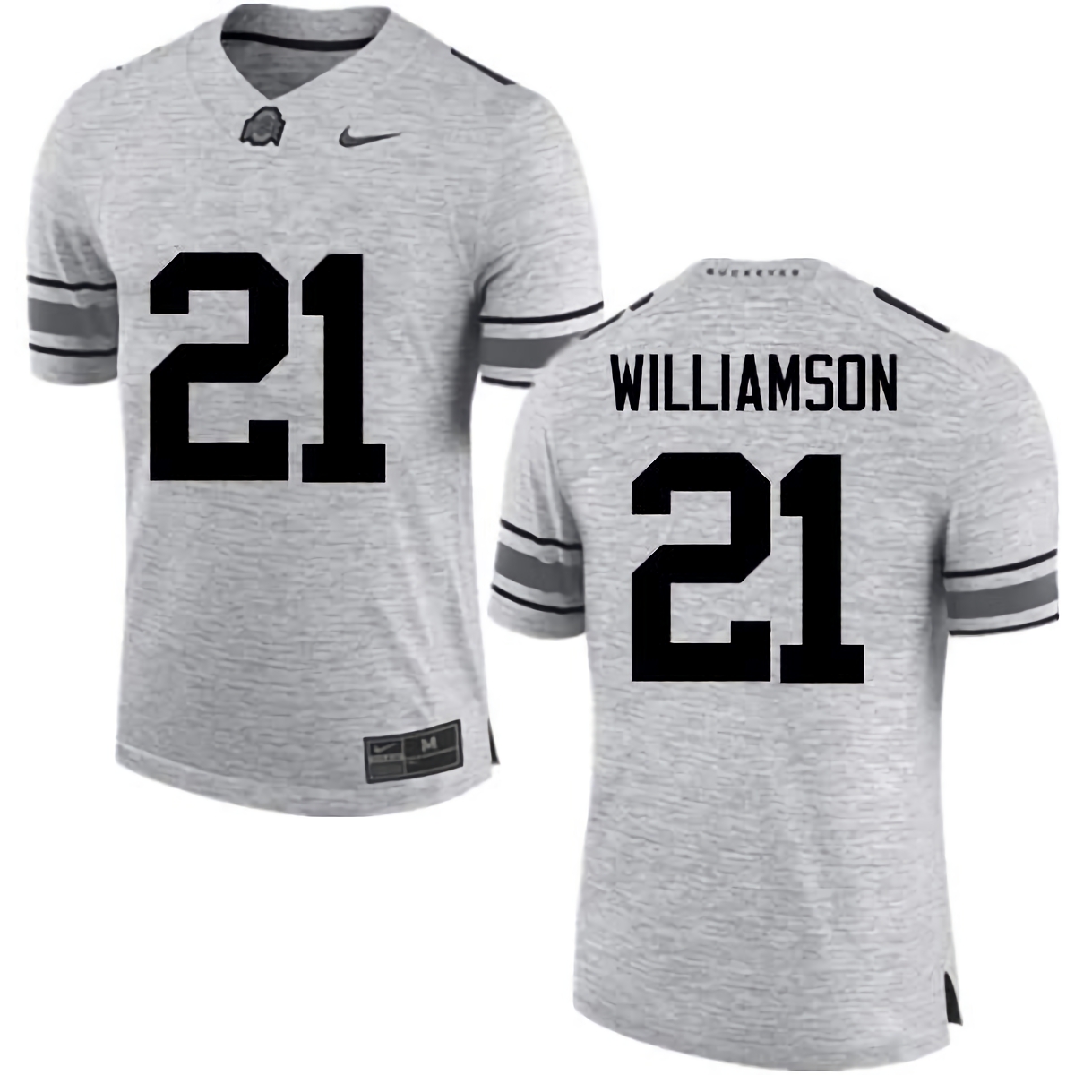 Marcus Williamson Ohio State Buckeyes Men's NCAA #21 Nike Gray College Stitched Football Jersey WDI1756NH